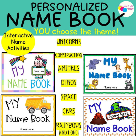 Preschool Personalized Themed Name Activity Workbook