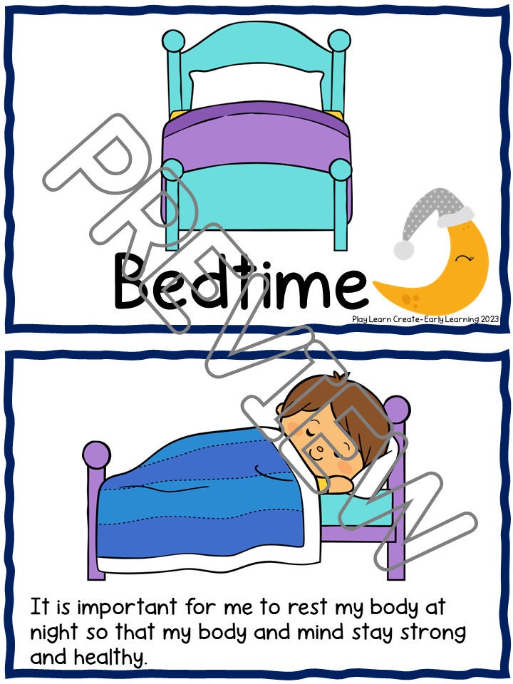 Bedtime Social Skills Story with Chart and Visuals