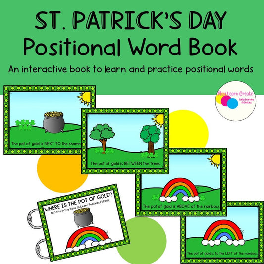 St. Patrick's Day Preschool Positional Word Book PDF Shopify