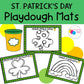 St. Patrick's Day Shamrock Playdough Mats for Preschool, PreK and Kindergarten