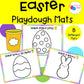 Easter Bunny Playdough Mats for Preschool, PreK and Kindergarten