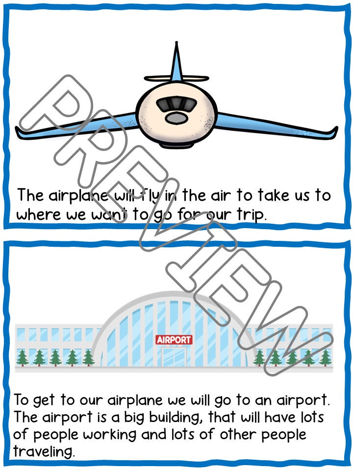 Going on an Airplane Social Skills Story, Travel Social Skills Story for Kids