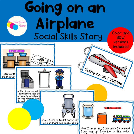 Going on an Airplane Social Skills Story, Travel Social Skills Story for Kids