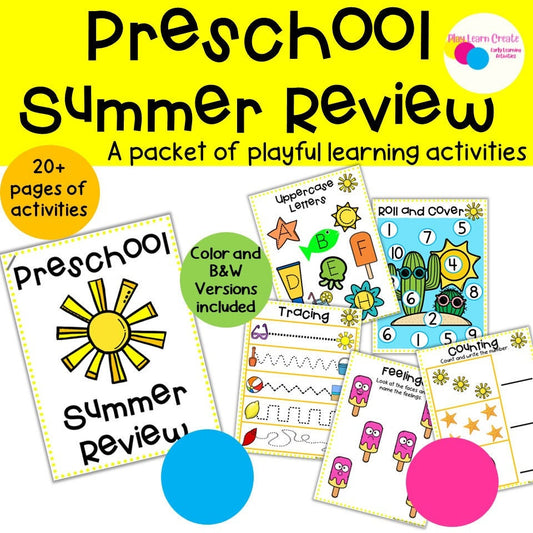 Preschool Summer Review Packet