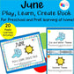 Preschool Monthly Subscription Binder, Preschool Workbook, June Preschool Homeschool Activities, Ice Theme, Water Theme, Summer Theme